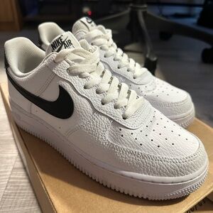 Nike Air Force 1 White with Black Swoosh